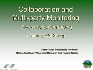 SNW/WRTC Stewardship Contracting Powerpoint