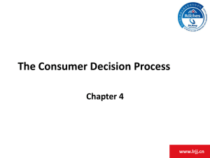 Chapter 4 Consumer Decision Process