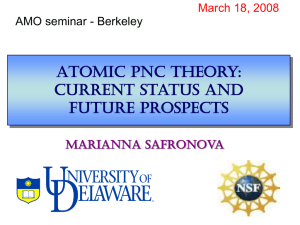 Atomic PNC Theory: current stsus and future prospects