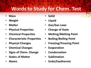 Chemistry Notes & Vocabulary PowerPoint