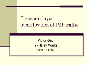 Transport layer identification of P2P traffic