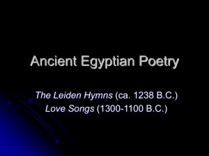 Ancient Egyptian Poetry