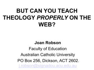 but can you teach theology properly on the web?
