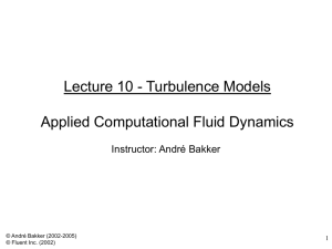 Turbulence models