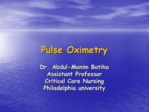 Pulse Oximetry - Philadelphia University