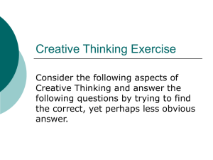 Creative Thinking Exercise