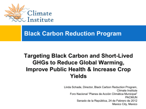 Targeting Black Carbon and Short-Lived GHGs to Reduce Global