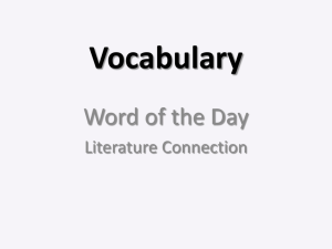 Literature Vocabulary