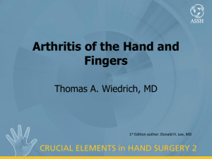 Arthritis of the Hand and Fingers