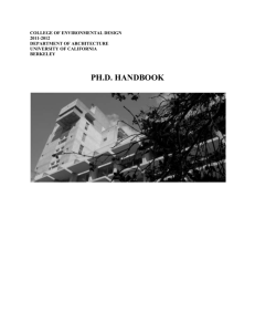 arch_phd-handbook_2011-12 - College of Environmental Design