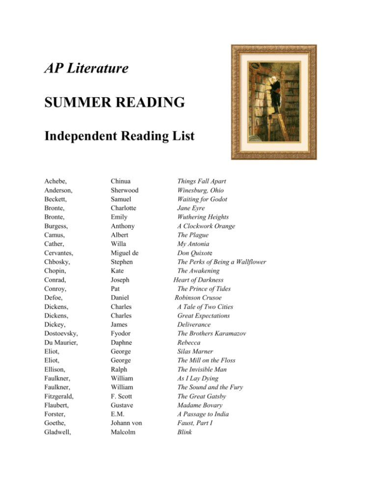 ap literature book list