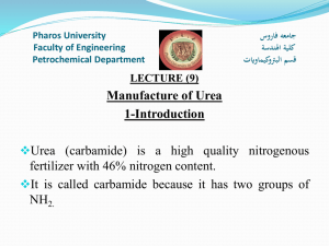 2-Uses of Urea - Pharos University in Alexandria