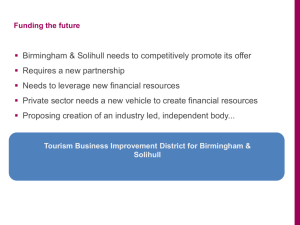 Tourism Business Improvement District for
