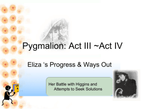 Pygmalion Act IV