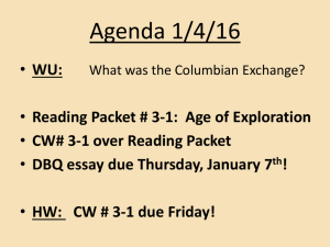 Agendas Week of 1-4 to 1-8