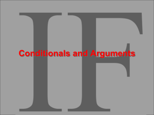 Conditionals & Arguments - University of San Diego Home Pages