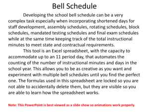 Bell Schedule - CCASN - University of California, Berkeley