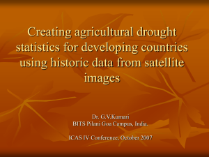 Creating agricultural drought statistics for developing countries usi