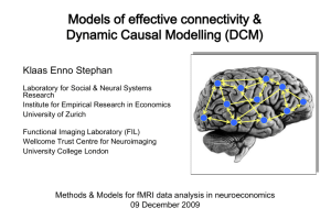 Models of effective connectivity & basics of Dynamic Causal Modelling