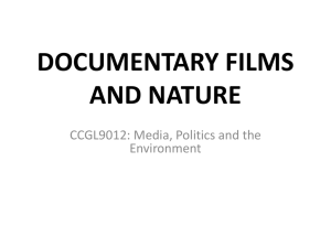 A chronology of *documentary* nature films