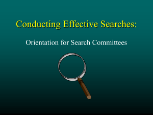 Conducting Effective Searches - Office of Equal Opportunity Programs