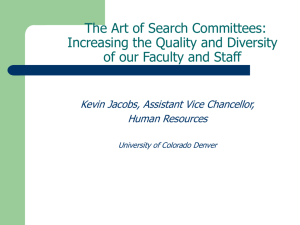 Search Committees - University of Colorado Denver