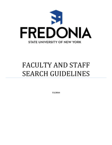 FACULTY AND STAFF SEARCH GUIDELINES