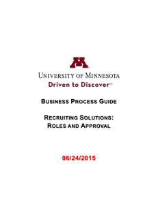 RS005 Roles and Approvals Business Process Guides