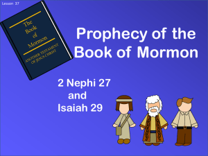Lesson 37 2 Nephi 27 Prophecy of the Book of Mormon Power Pt