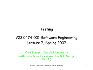 Software Engineering - New York University