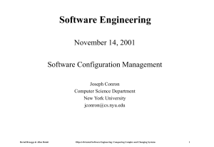 Lecture for Chapter 10, Software Configuration Management
