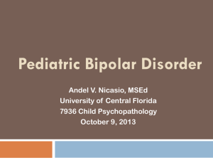 Bipolar Disorder - Psychology - UCF Psychology