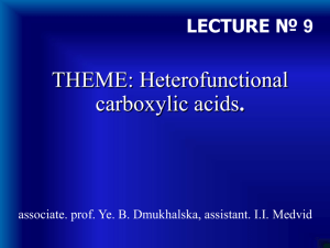 09. Heterofunctional carboxylic acids