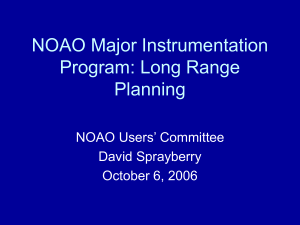 NOAO Major Instrumentation Program: Long Range Planning