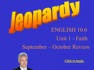 This means: danger. What is jeopardy? - Swindells