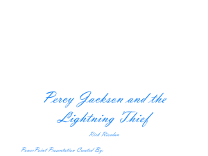 Percy Jackson Novel PowerPoint