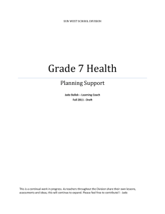 Grade 7 Health - Supporting-Health
