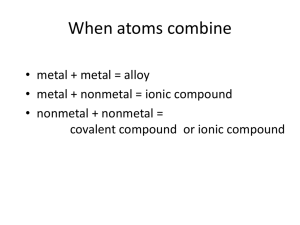 When atoms combine