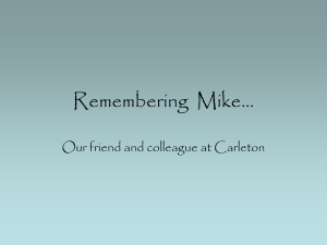 Remembering Mike…