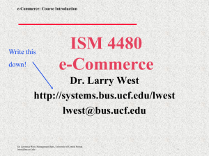 e-Commerce: Course Introduction - IIS Windows Server