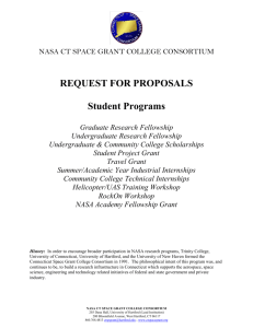 Application Checklist - Connecticut Space Grant Consortium