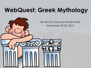 WebQuest: Greek Mythology