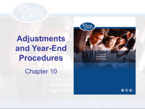 Adjustments and Year-End Procedures PowerPoint