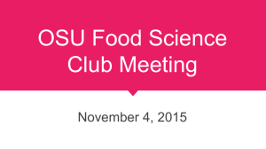 OSU Food Science Club Meeting