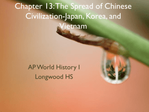 Chapter 13: The Spread of Chinese Civilization