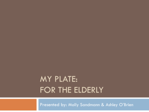 My plate: for the elderly