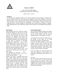 Urea vs. NaCl