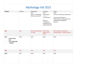 Calendar for Falll 2015