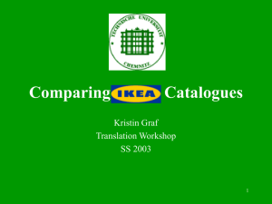 Graf, Kristin. Comparing IKEA catalogues