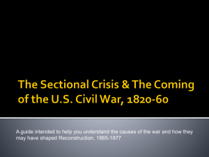 THE SECTIONAL CRISIS